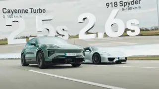 Porsche Cayenne Turbo Electric vs Carrera GT V10