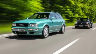 Audi RS2 con el Porsche 911 964