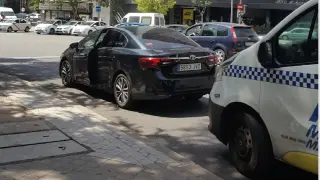Coche VTC al que había parado la Policía t