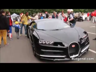 Aceleración del Bugatti Chiron en el desfile de pilotos de Le Mans