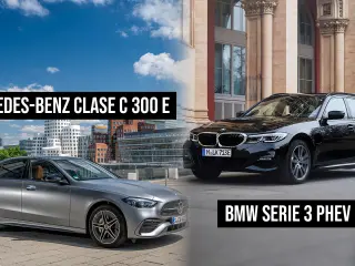 Mercedes-Benz Clase C 300 e y BMW Serie 3 PHEV.
