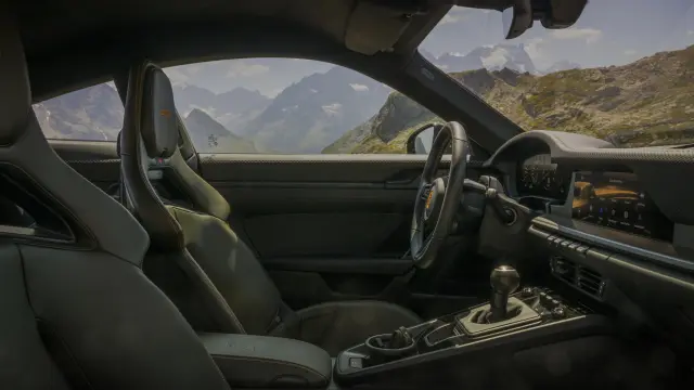 Interior del Porsche GT3 Bergsport.
