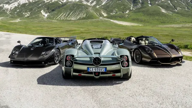 Tres Pagani Roadster: Zonda F, Utopia Roadster y Huayra Roadster HP