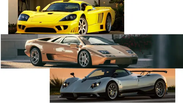 Saleen S7, Lamborghini Diablo y Pagani Zonda