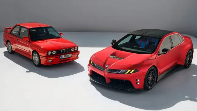 El BMW M3 E30 junto al BMW M Concept Neue Klasse