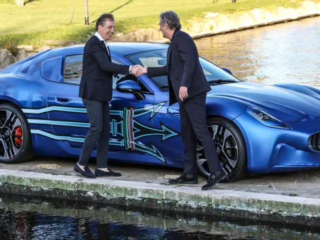 Maserati GranTurismo Folgore durante el anuncio de la Fórmula E.