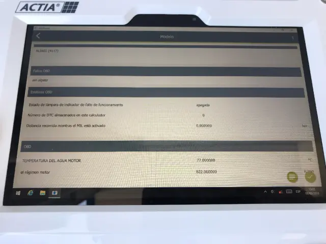 Esta es la información que pueden leer las ITV con el conector OBD.