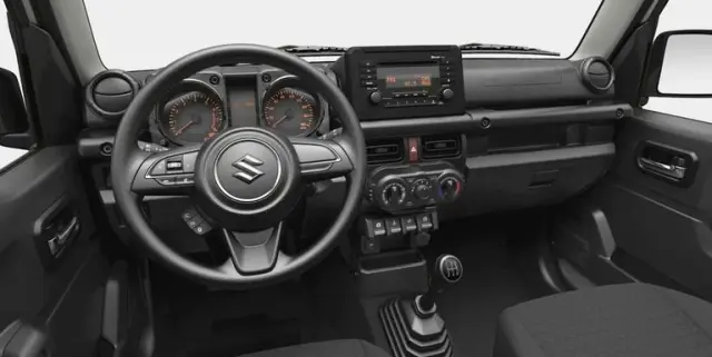 Interior del actual Suzuki Jimny de tres puertas