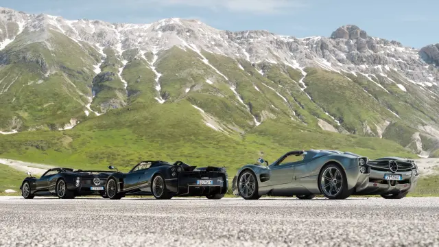 Tres Pagani Roadster: Zonda F, Utopia Roadster y Huayra Roadster HP
