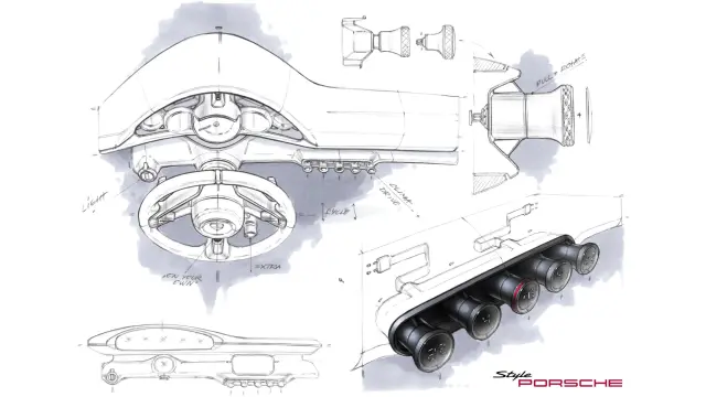 Bocetos del Porsche MIssion S